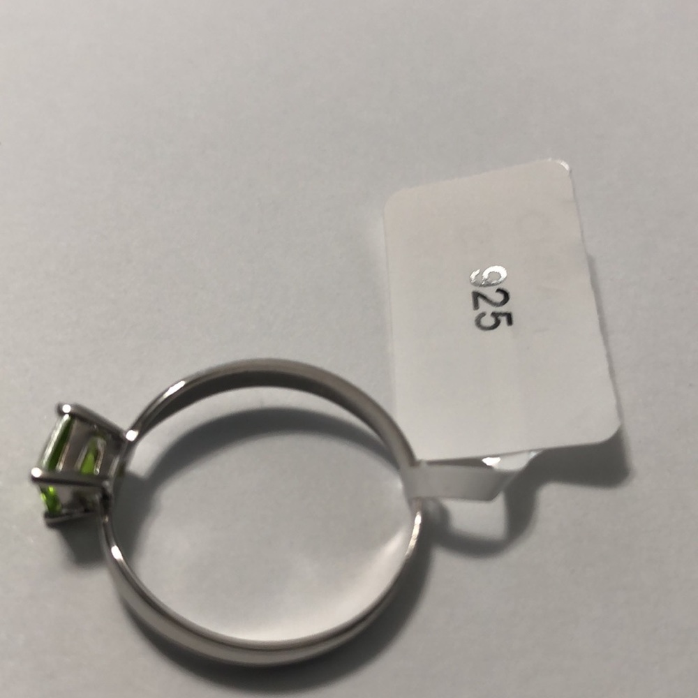 Size 8 birthstone silver band NWT - Picture 2 of 3